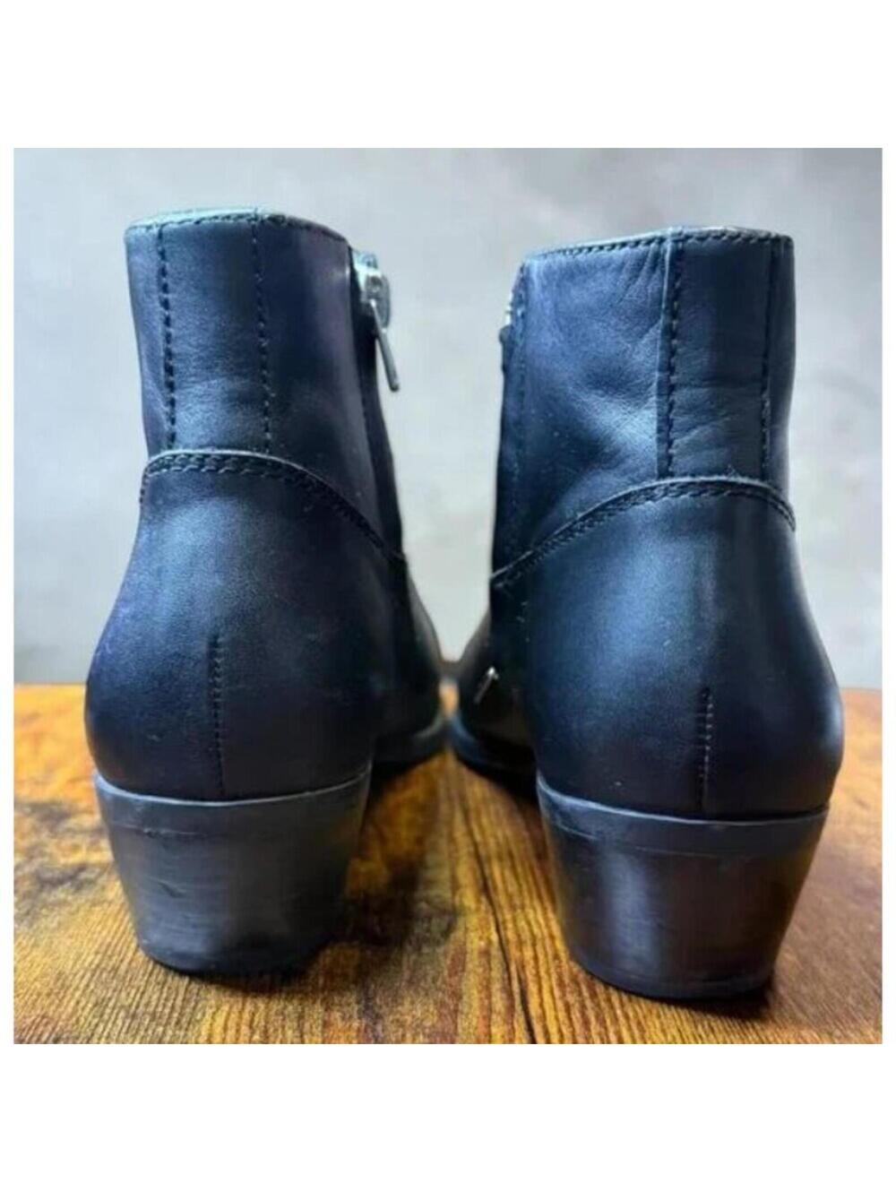 Coach Dani Ankle Booties Black Leather Women Size 8 B EUC - Picture 3 of 8